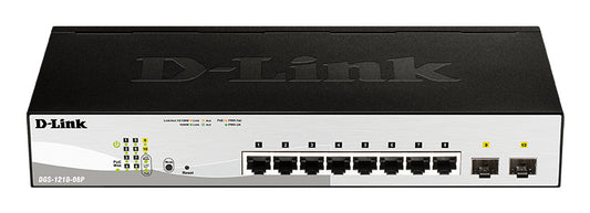 Switch de Rede D-Link DGS-1210-08P/E 8xGB PoE 2xSFP