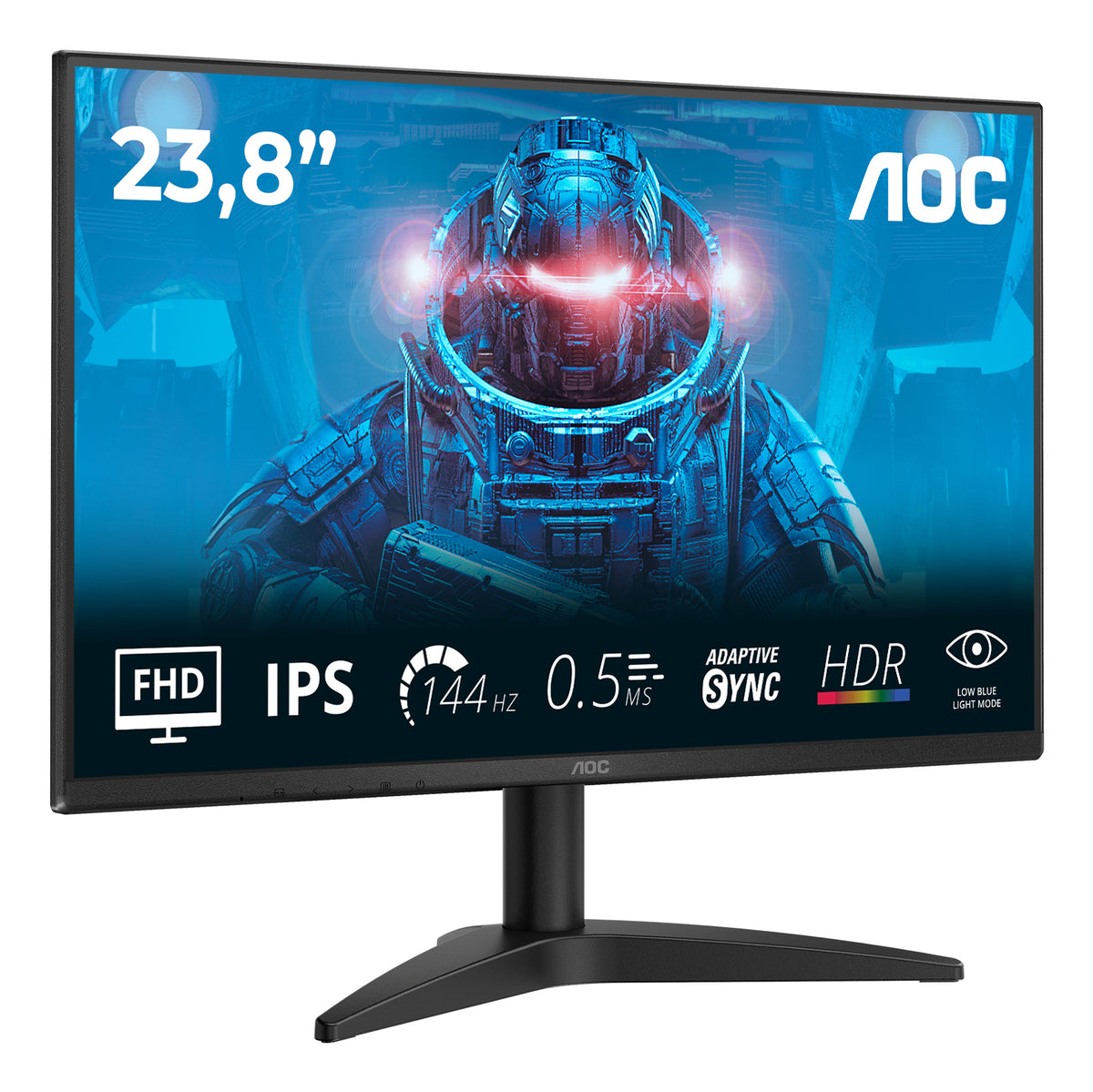 AOC 24B36X monitor de gaming de 23,8" / Full HD / 0.5ms/ 144Hz/ IPS / Preto