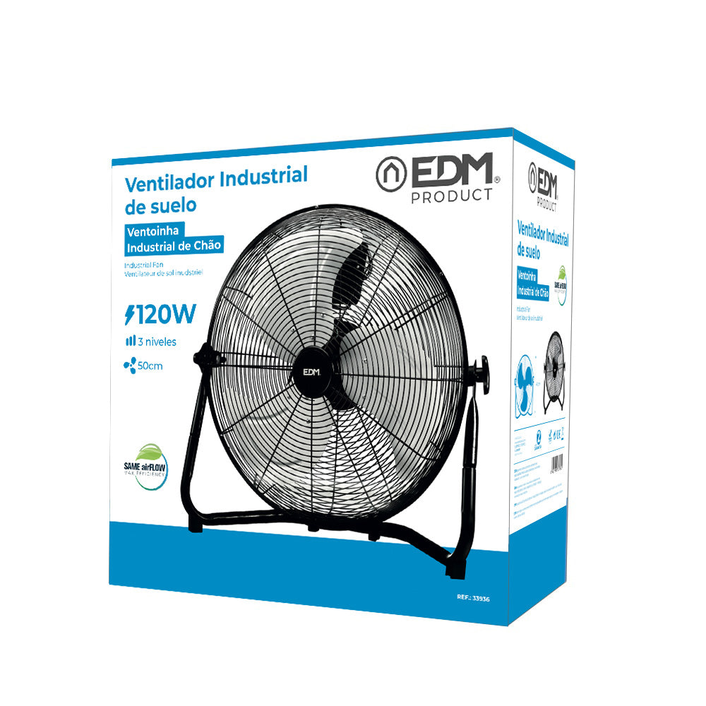 VENTOINHA INDUSTRIAL DE CHÃO. COR PRETO 120W