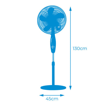 VENTOINHA DE PÉ, COR PRETO, COM COMANDO. POTÊNCIA: 60W PÁS: Ø40cm ALTURA AJUSTÁVEL 110-130cm