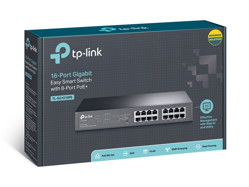 Switch TP-Link TL-SG1016PE / TL-SG1016PE preto - imagem 4