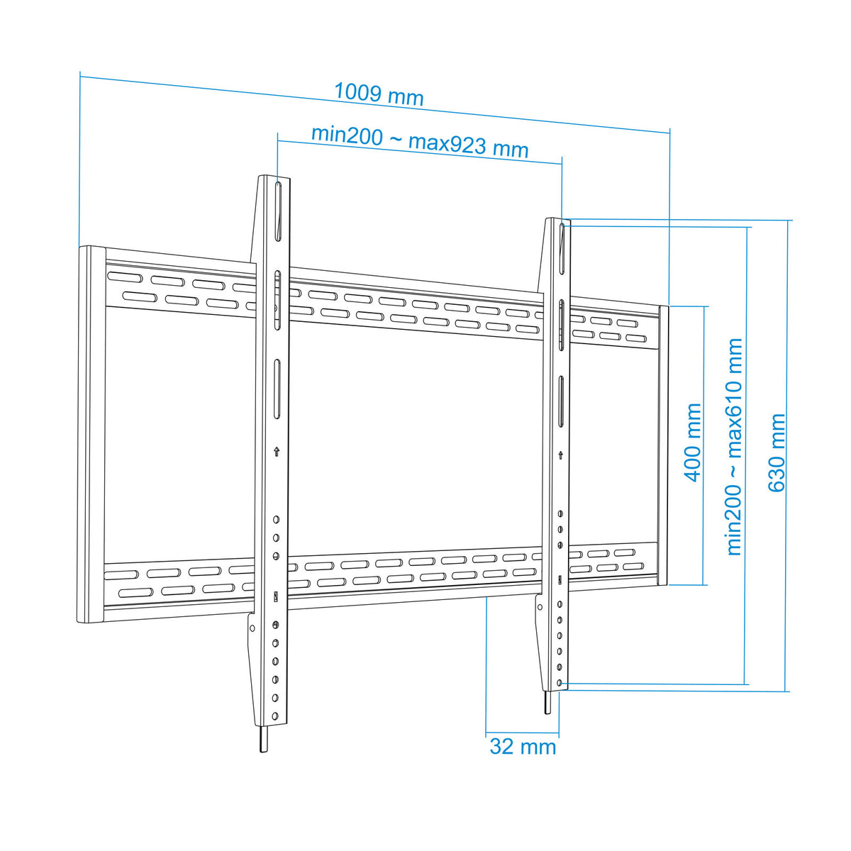 Suporte TV Tooq LP41130F-B Parede fijo 60-100" 130Kg - imagem 12