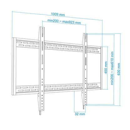 Suporte TV Tooq LP41130F-B Parede fijo 60-100" 130Kg - imagem 12