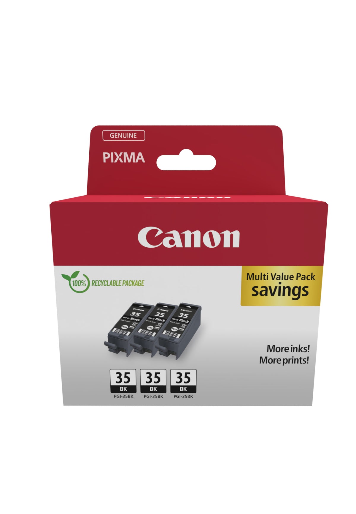 Canon Ink PGI-35 / 1509B028 preto 3-Pack