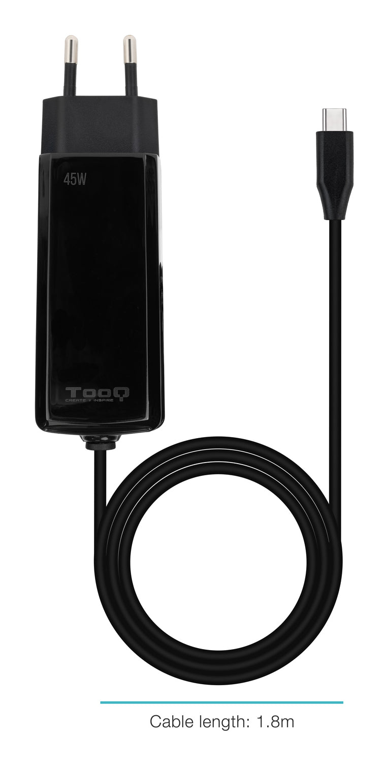 Carregador para Portátil Tooq GAN USB-C PD 45W Cúbico - imagem 6