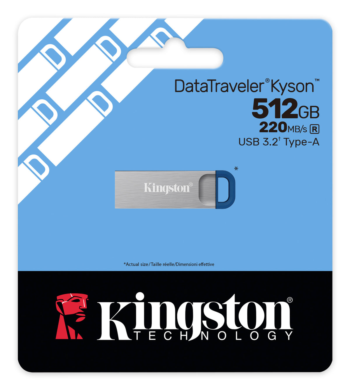 Pen USB Kingston DT Kyson 512GB USB3.2-A Gen1 220MBs Metal - imagem 6