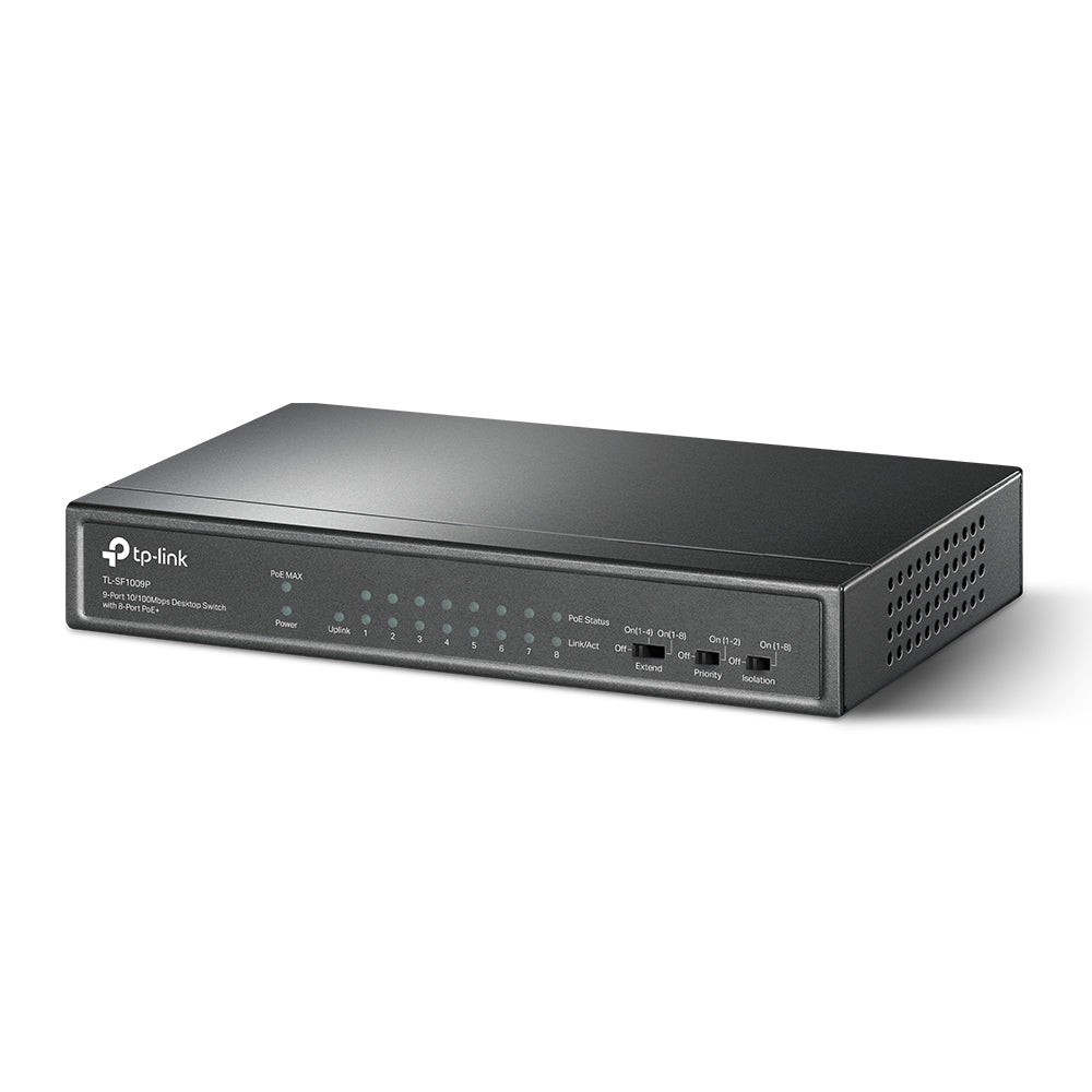 TP-Link TL-SF1009P Switch PoE de 9 portas/ RJ-45 10/100/ PoE