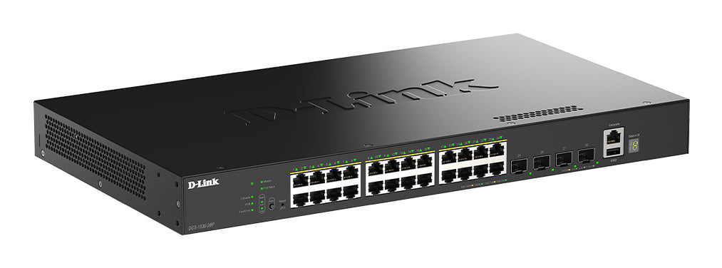 Switch de Rede D-Link DGS-1530-28P/E 24xGB PoE 4xSFP+ 370W - imagem 4