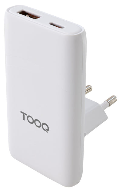 Tooq Carregador Parede GAN USB-C/PD + USB-A/QC 65W