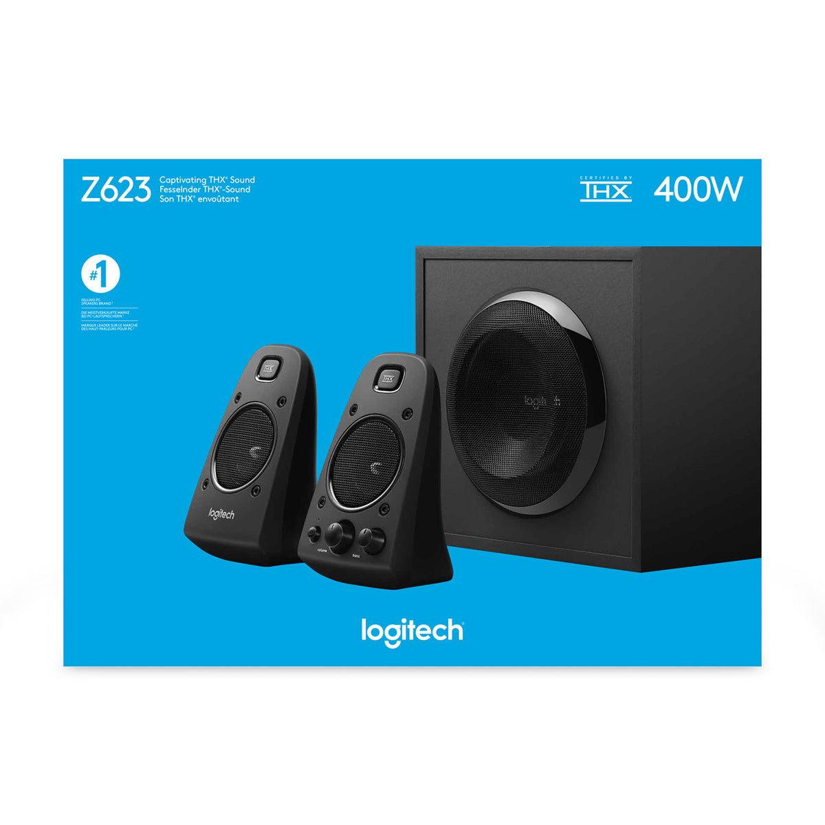 Coluna Logitech Z623 / 980-000403 preto - imagem 13
