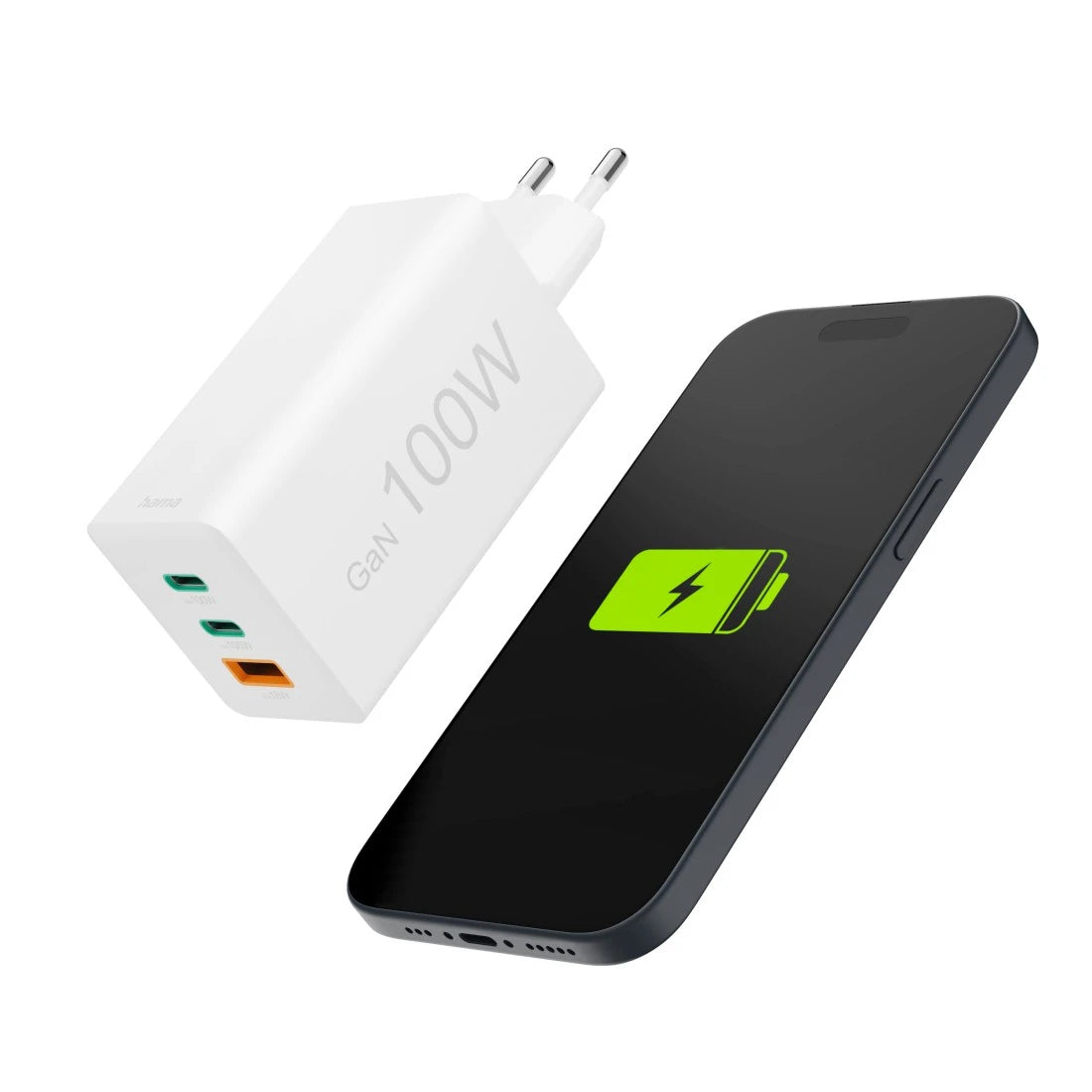 Carregador Hama USB-C USB-A 100W / 00201997 branco - imagem 12
