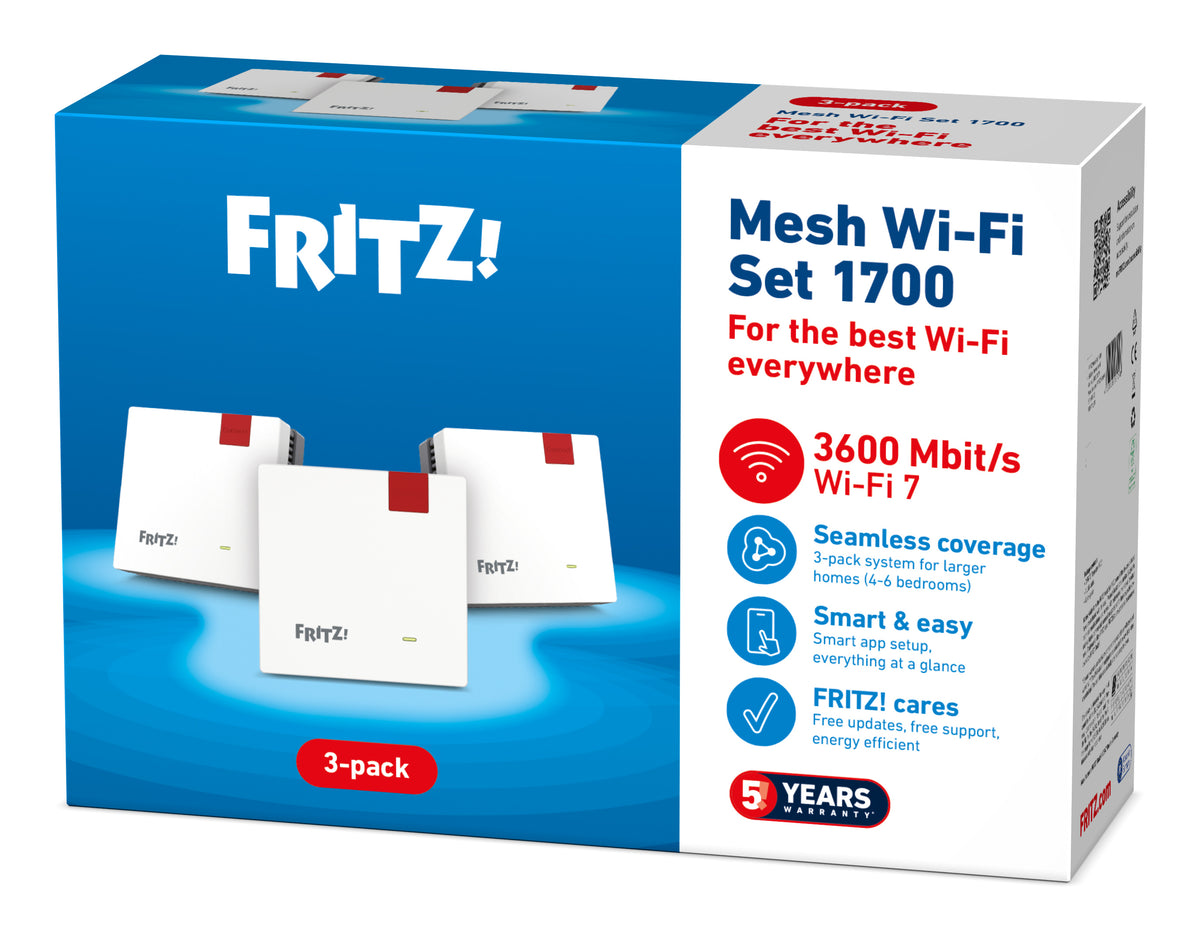 Sistema Mesh Wi-Fi FRITZ!Mesh Set 1700 3-pack Edition International - imagem 8