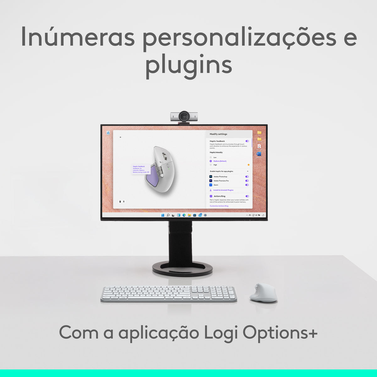 Rato Logitech MX Master 4 for Mac / 910-007576 prateado, branco - imagem 14