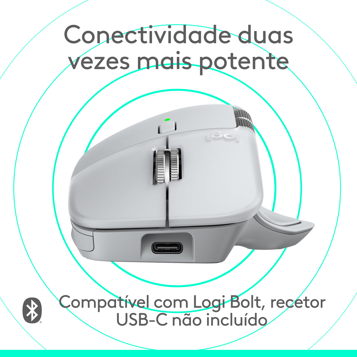 Rato Logitech MX Master 4 for Mac / 910-007576 prateado, branco - imagem 12
