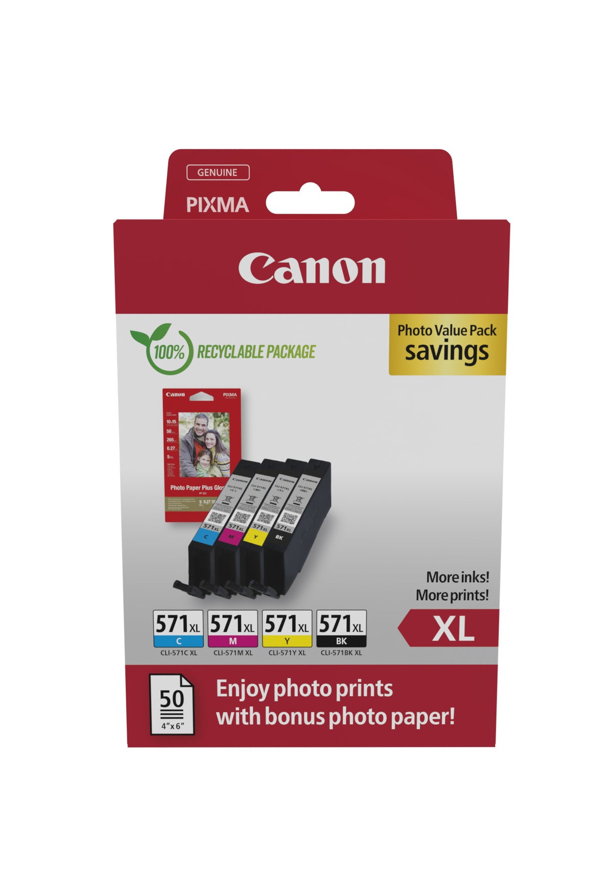 Canon Ink CLI-571XL / 0332C006 BK,C,M,e XL Multipack