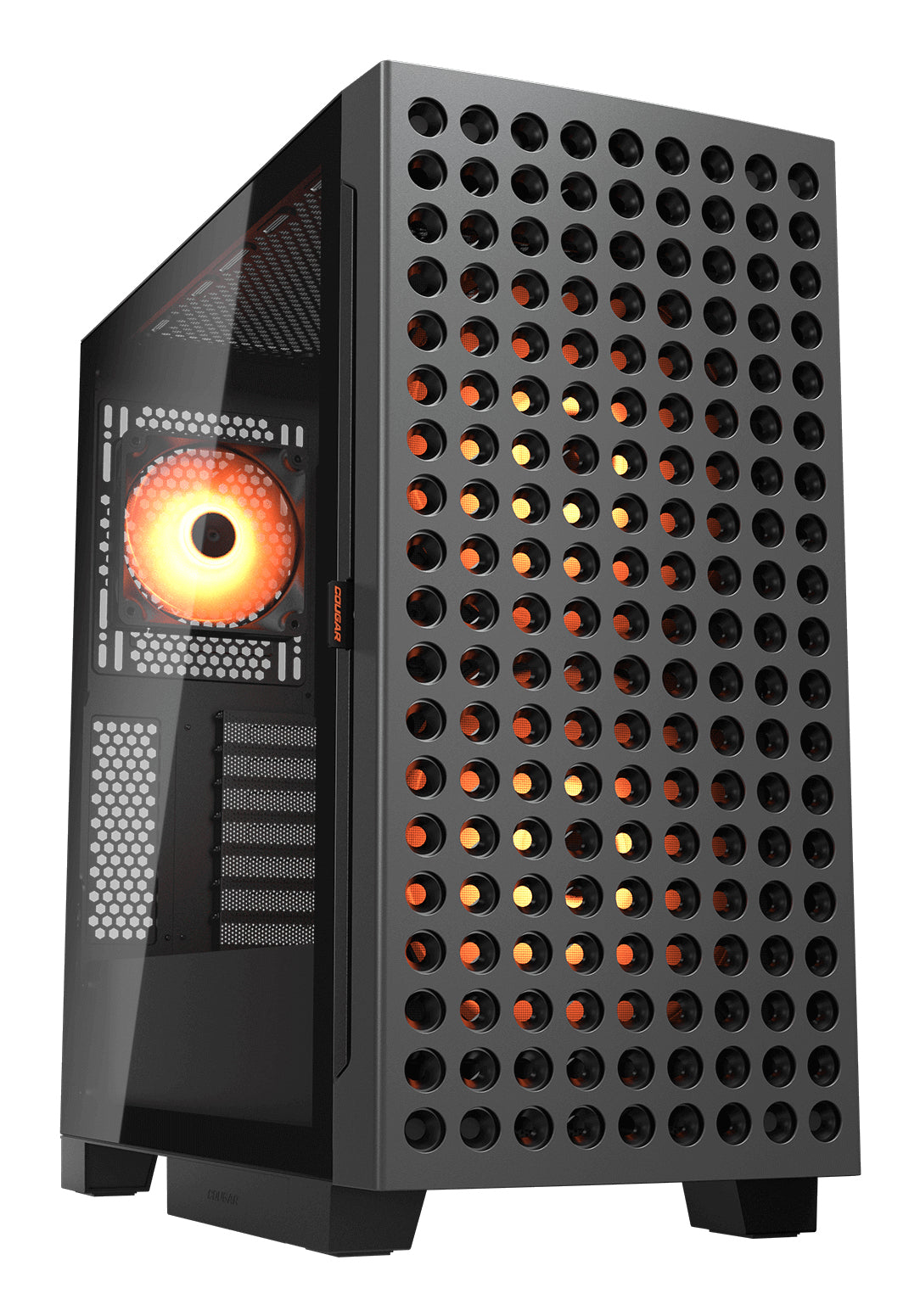 Caixa de Computador Cougar Caja Semitorre Airface Eco Rgb preto