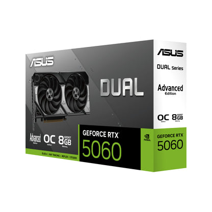 Tarjeta Gráfica Asus Dual GeForce RTX 5060 OC Edition Advanced/ 8GB GDDR7
