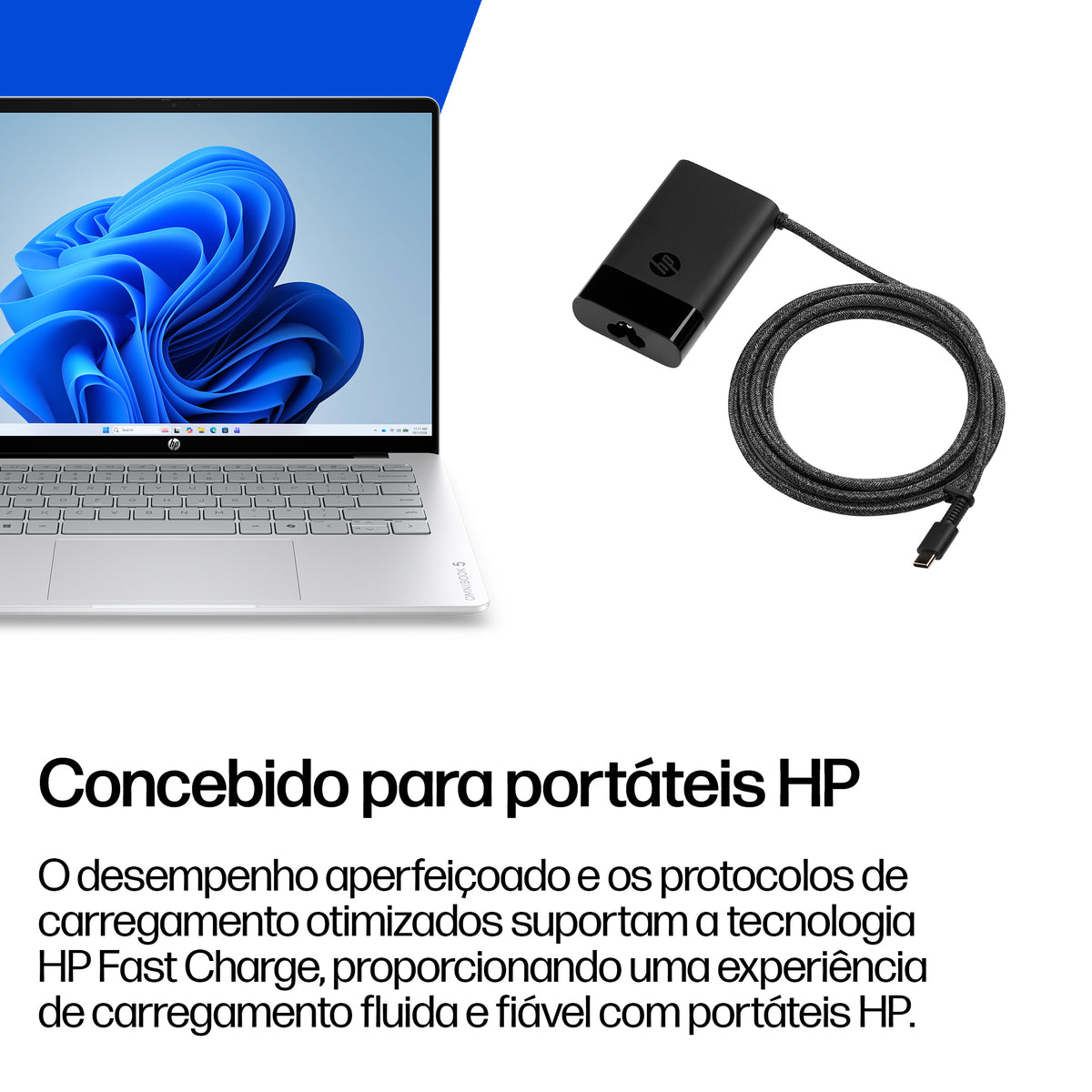 Carregador HP USB-C 65W / 671R2AA#ABB preto - imagem 5