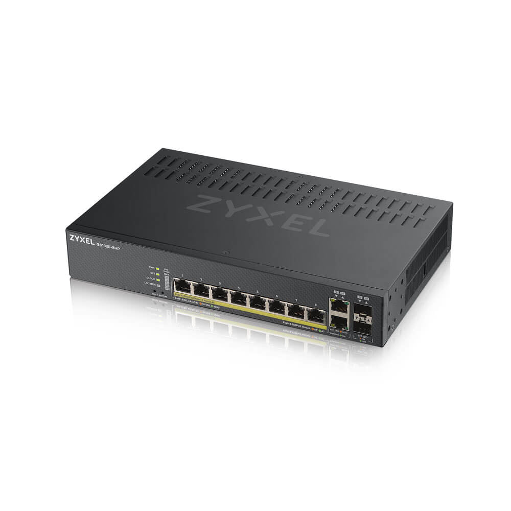 Switch de Rede Zyxel GS1920-8HPv2 8xGbE PoE 2xGb Combo - imagem 6