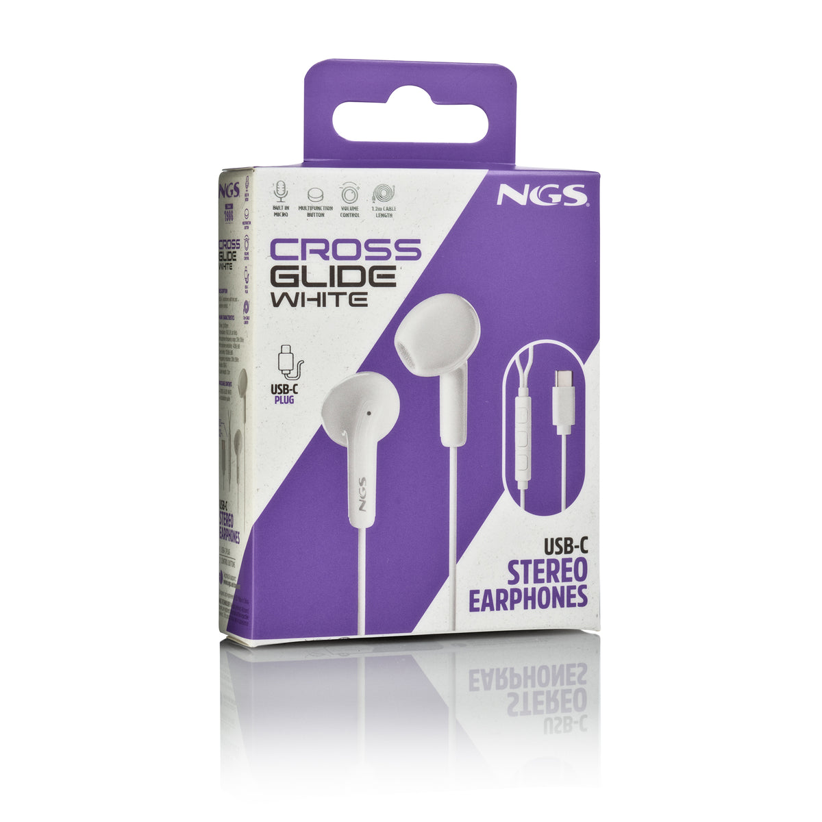 Auscultadores NGS Auricular Intraural Branco Micro USB-C - imagem 10