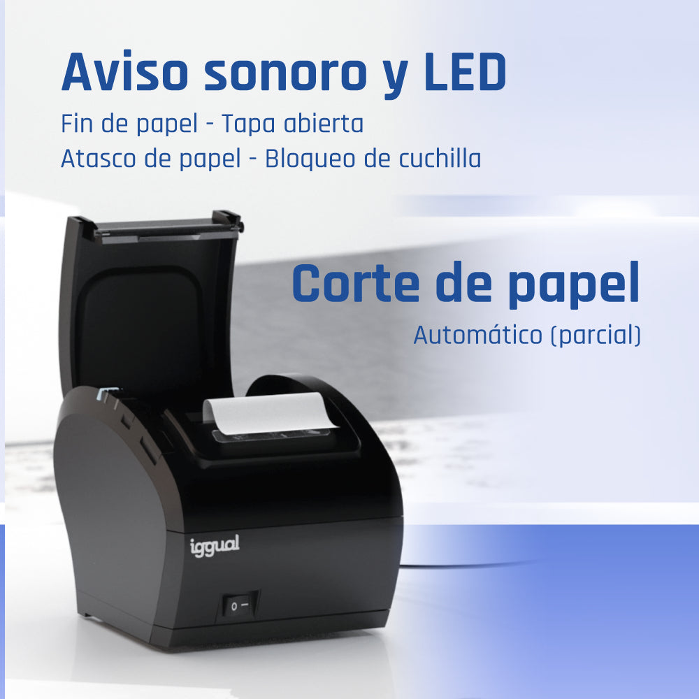 Impressora iggual Térmica TP8002 USB+RS232+Ethernet - imagem 7