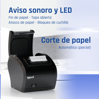 Impressora iggual Térmica TP8002 USB+RS232+Ethernet - imagem 7