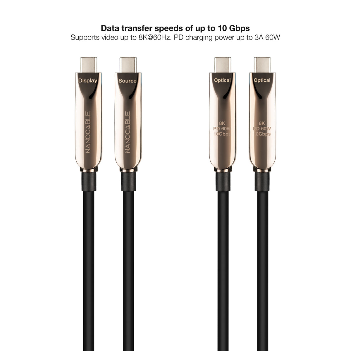 Cabo USB Nanocable Cabo USB3.2 Gen2x1 AOC 60W 8K, 15m - imagem 84