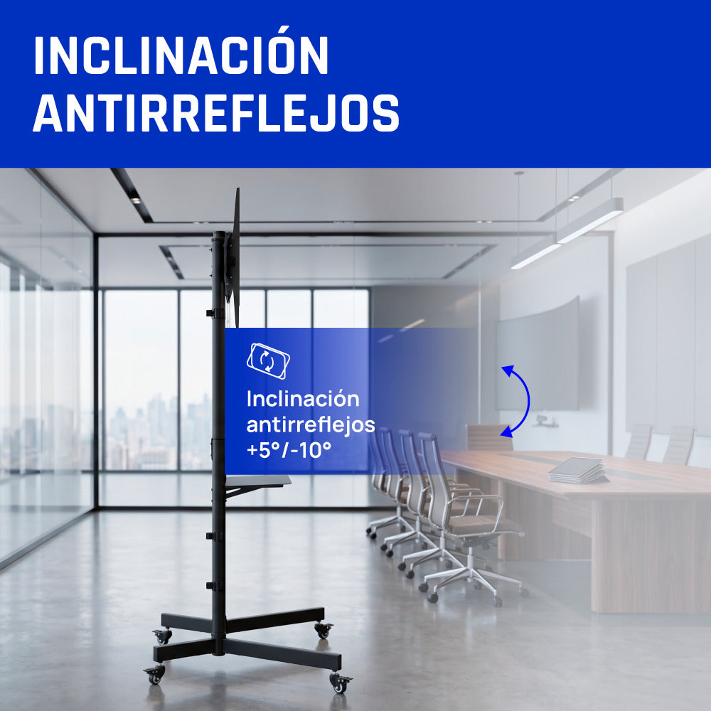 Suporte TV iggual SRTV75 suelo ruedas 32"-75" 70kg - imagem 8