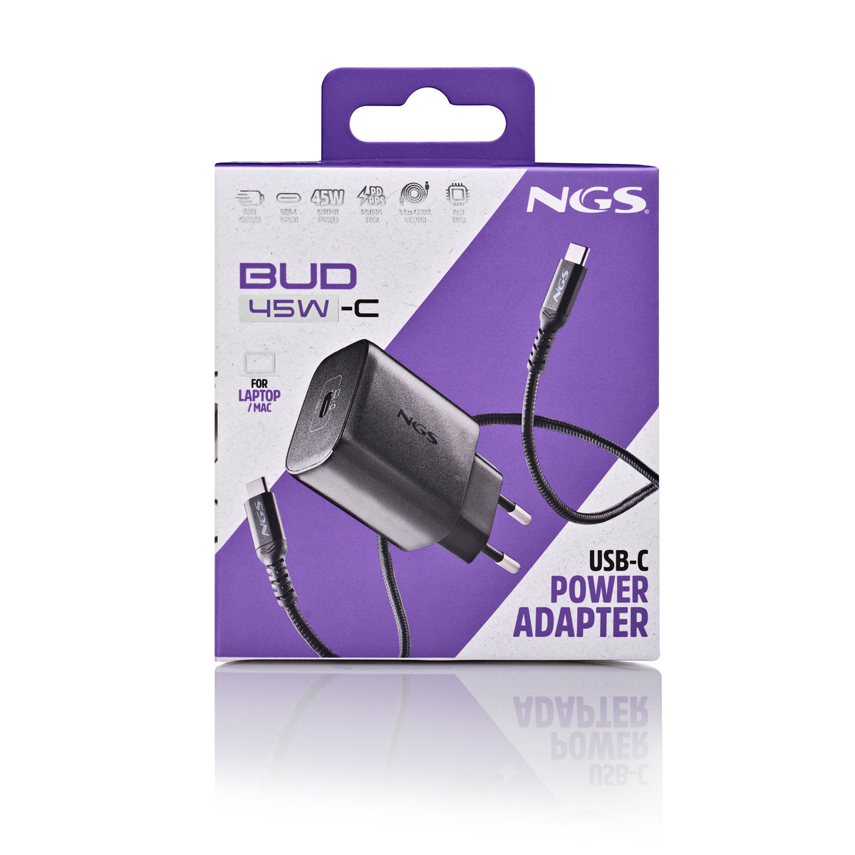 Carregador para Portátil NGS GAN ULTRARAP 45W USB-C com CABL - imagem 13