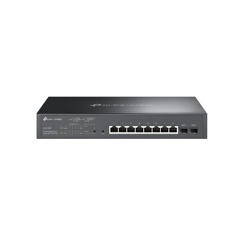 Omada Smart Gigabit TP-Link JetStream TL-SG2210MP 10 portas/ RJ-45 10/100/1000 PoE/ Switch de Rede
