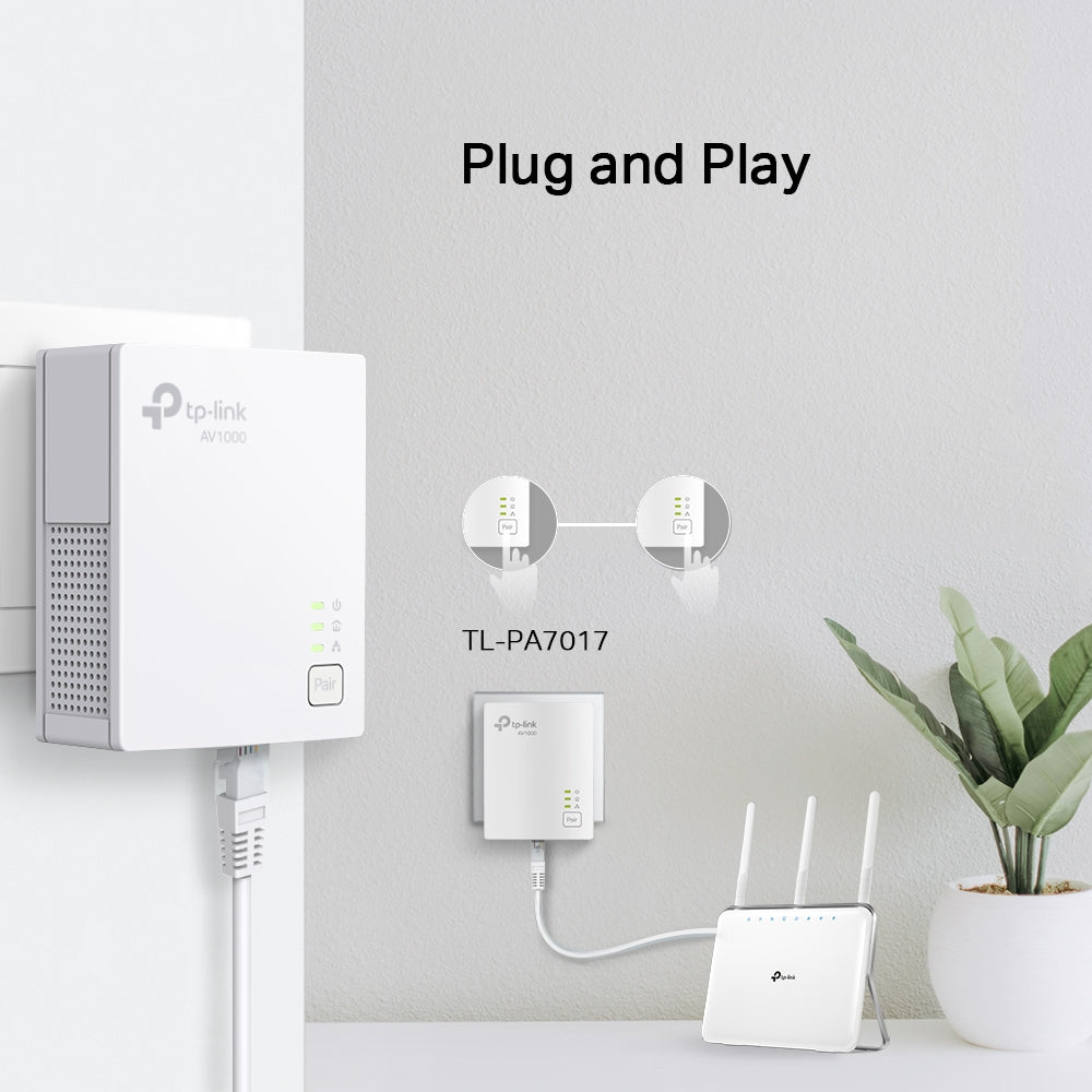 Adaptador de Rede TP-LINK TL-PA7017 KIT Powerline AV1000 - imagem 10