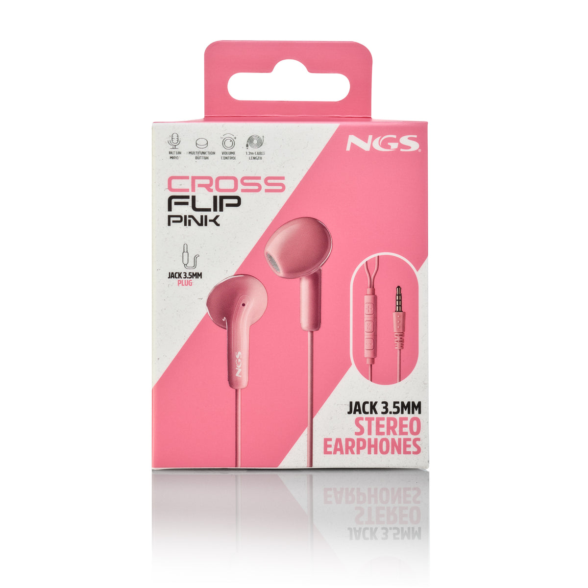 Auscultadores NGS Auricular Rosa Estéreo Cable JACK 3.5 Mm - imagem 11