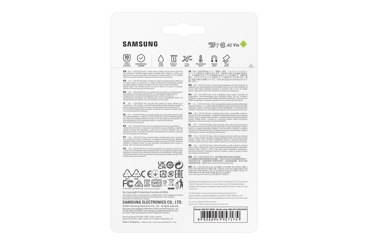 Cartão de Memória Samsung MicroSDHC PRO Ultimate 128GB U3,V30,A2,4K - imagem 10