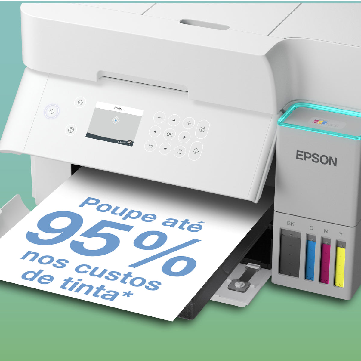 Impressora multifunções Epson Multifunções Ecotank ET-3956 Branco - imagem 8