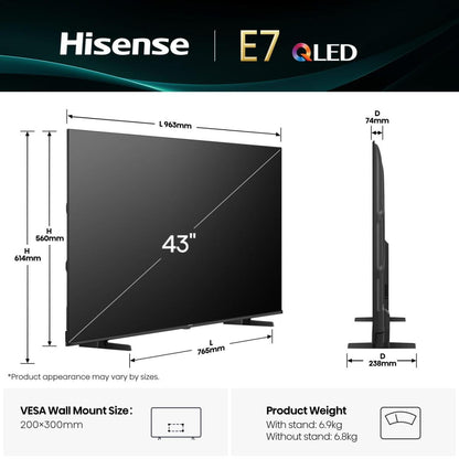 Televisão Hisense 43E77Q - Hisense
