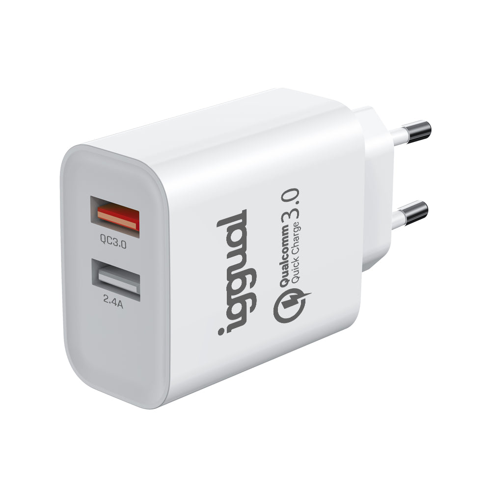 Carregador iggual doble 2xUSB carga rápida QC3.0 30W - imagem 10
