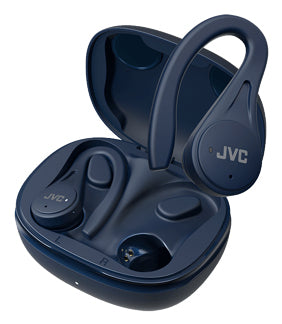 Auscultadores JVC HA-EC25T Bluetooth com Estojo de Carregamento/Duração da Bateria 7.5h/ Azul