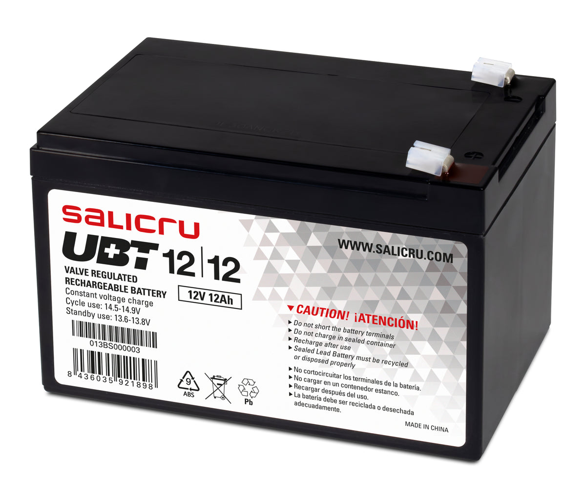 Pilha Salicru Bateria UBT 12Ah/12v