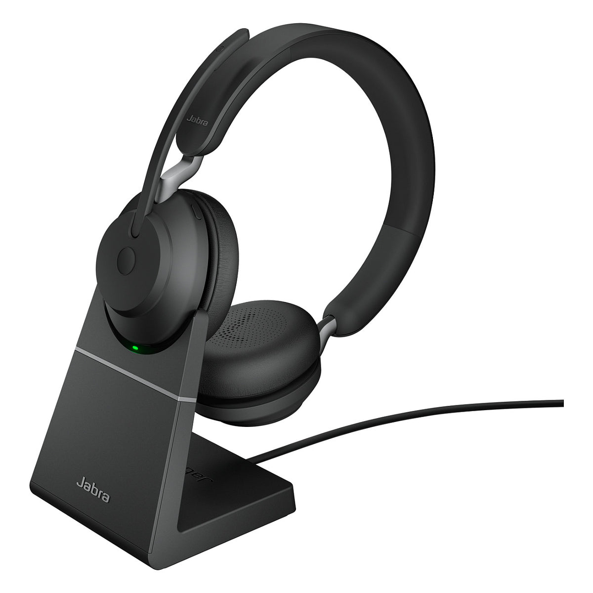 Jabra Evolve2 65 Stereo UC + Ladestation + Link 380 USB-A, schwarz - Jabra