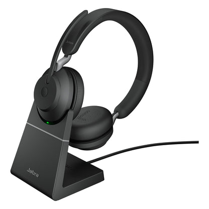 Jabra Evolve2 65 Stereo UC + Ladestation + Link 380 USB-A, schwarz - Jabra