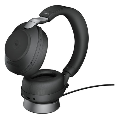 Jabra Evolve2 85 Stereo MS + Ladestation + Link 380 USB-A, schwarz - Jabra