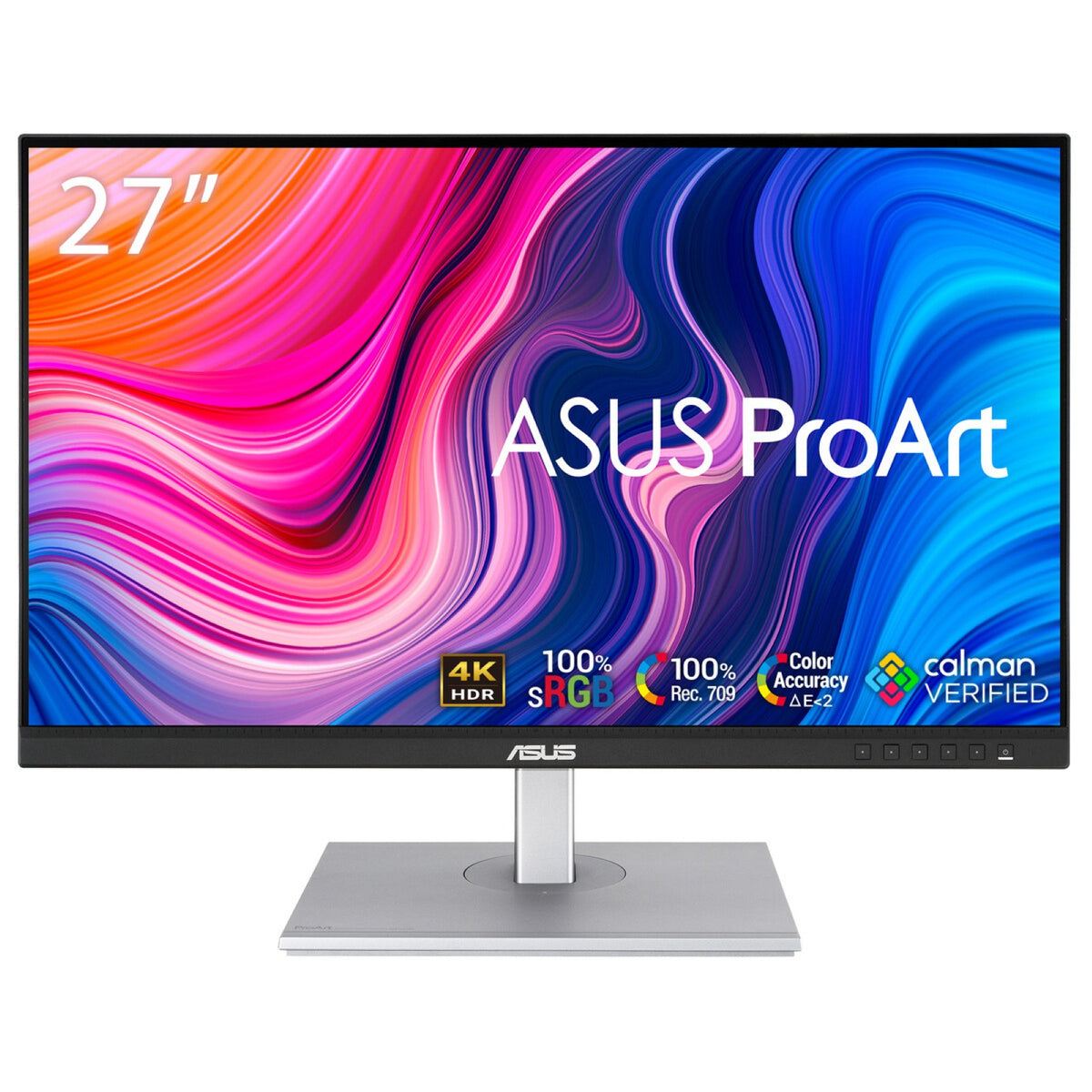 Monitor Profesional Asus ProArt Display PA279CV 27"/ 4K/ Multimedia/ Regulable em altura/ preto e prateado