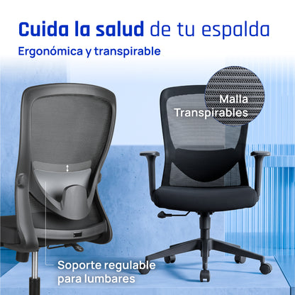 Cadeira iggual Silla oficina Ergoline EN1335 150kg - imagem 6