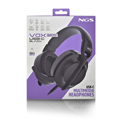 Auscultadores NGS Cable USB-C Control Vol. Preto - imagem 10