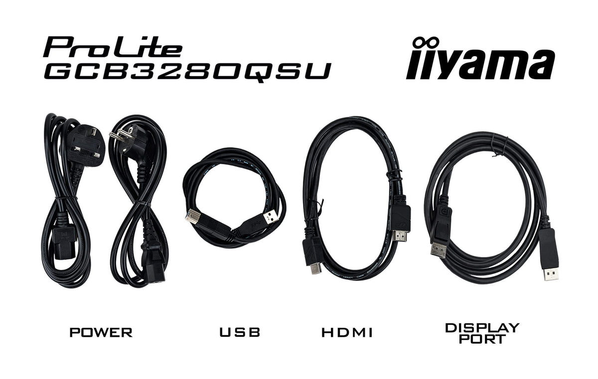 Monitor iiyama G-Master GCB3280QSU-B2 / GCB3280QSU-B2 preto - imagem 12