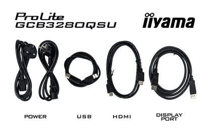 Monitor iiyama G-Master GCB3280QSU-B2 / GCB3280QSU-B2 preto - imagem 12