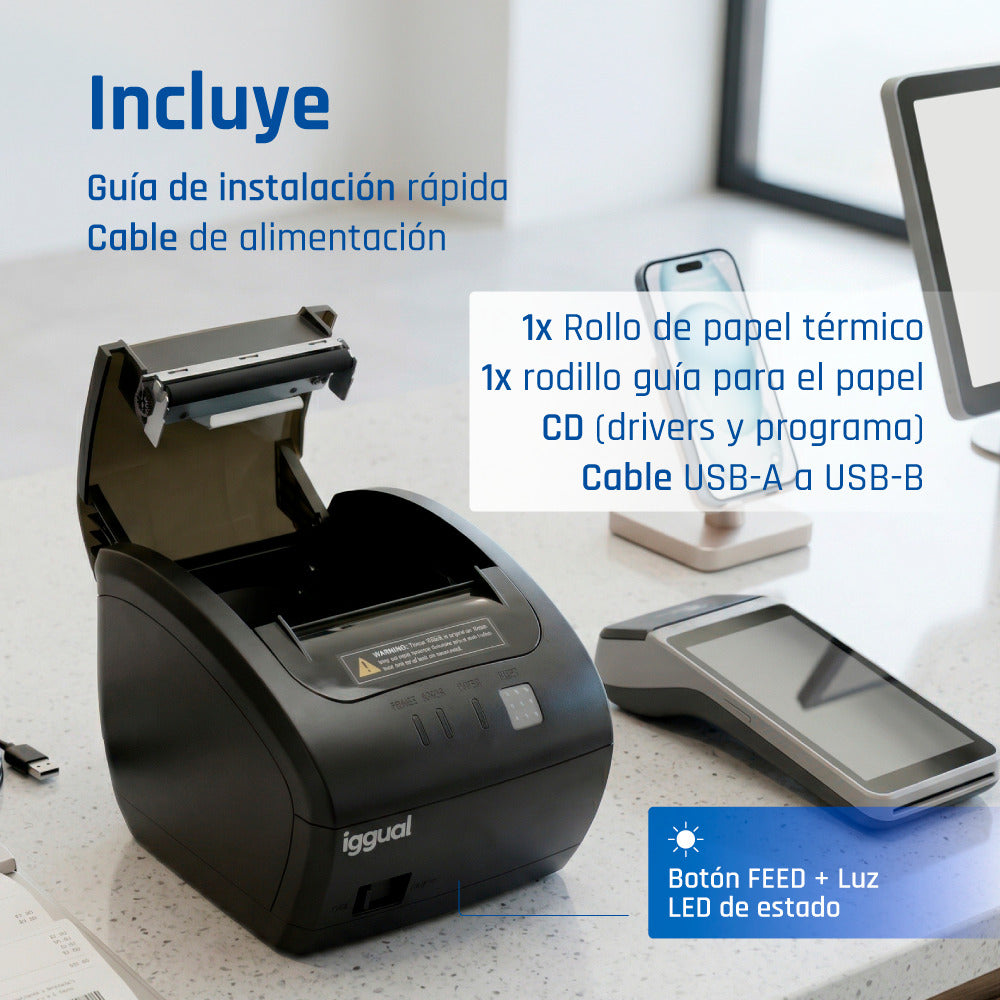 Impressora iggual térmica tickets TP7001 USB+RS232 - imagem 10