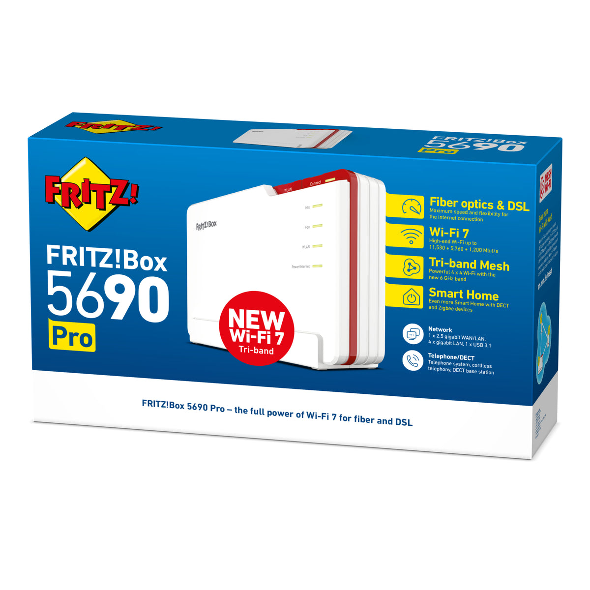 Router Fritz!Box 5690 Pro WiFi7 1x2,5Gb WAN 4xGb L - imagem 6