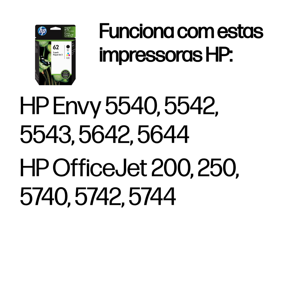 HP Ink 62 / N9J71AE BK,C,M,e Multipack - imagem 3