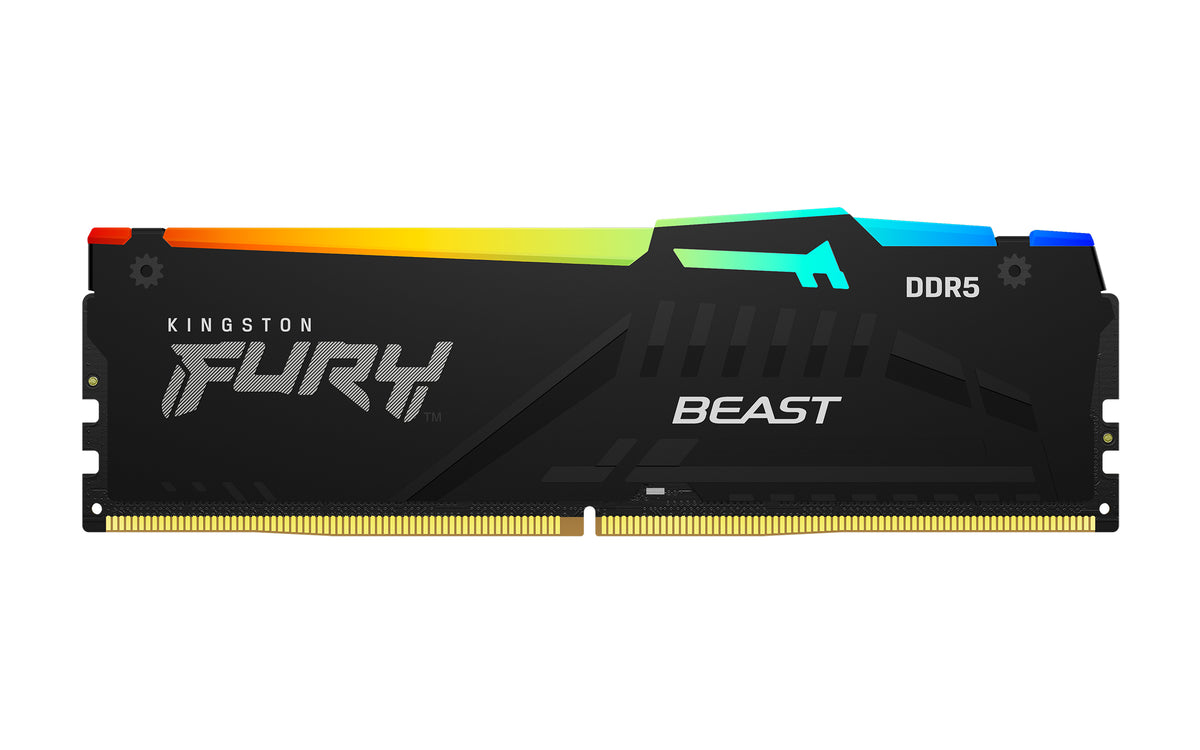 Memória RAM FURY Beast RGB 16GB/ DDR5/ 5600MHz/ 1.25V/ CL40/ DIMM Kingston